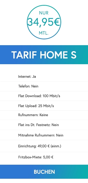 TreeneNet Tarif Home S