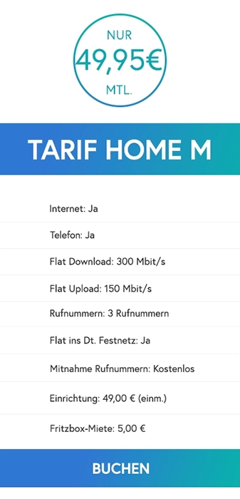 TreeneNet Tarif Home M