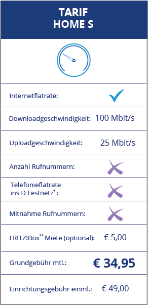 TreeneNet Tarif Home S